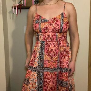 Old Navy Colorful Patterned Midi Dress